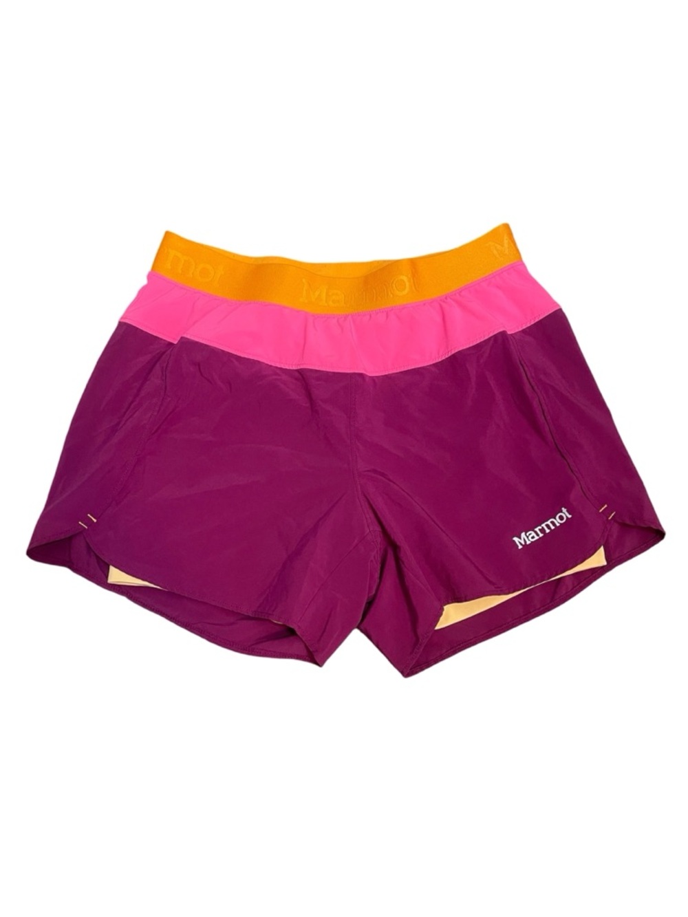 Marmot Athletic Shorts with Pink and Orange Waistband